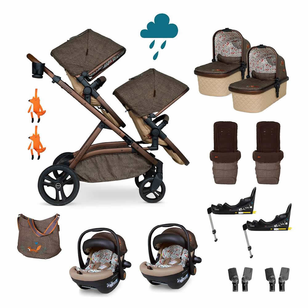 Cosatto Wow XL Twin Travel System Bundle A2 Foxford Hall